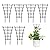 Feitore Plant Trellis Indoor, 6Pcs Stackable Plant Trellis for Climbing Plants Indoor, Small Plant Climbing Trellis for Potted Plants Plastic Climbing Plant Support Trellis for Houseplant Hoya Pothos