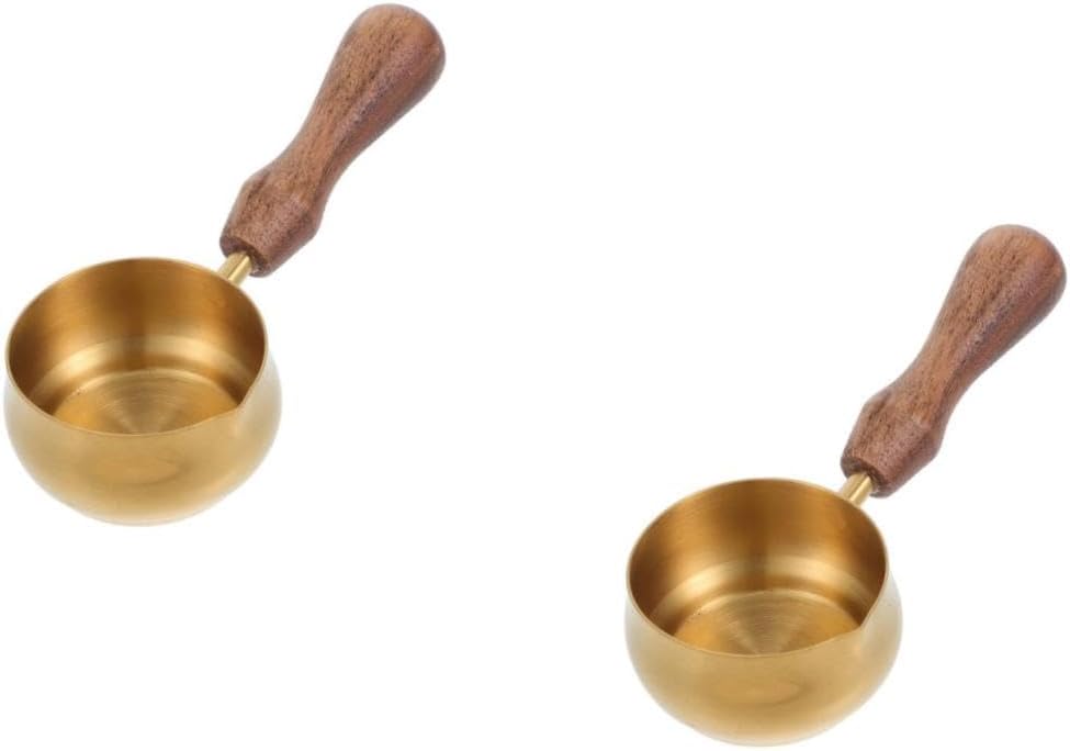 DOITOOL 2pcs Espresso Accessories Shot Glasses Measuring Cup Stainless Steel Butter Warmer Pot Espresso Metal Cup Spout