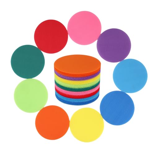 36PCS Carpet Floor Spots Markers, 4 Inch Colorful Circle Dots for Classroom, Kindergarten, Yoga, Gym Floor Decoration - 9 Vibrant Colors Reusable Carpet Dots Rug Mats for Teachers and Students
