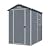 4ft×6ft Resin Outdoor Storage Shed,Outdoor Storage Shed with Floor & Window to Store Patio Furniture, Garden Tools Bike Accessories, Beach Chairs and Lawn Mower. (4ft×6ft)