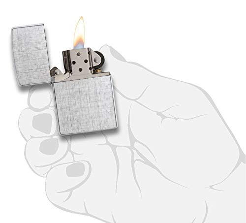 Zippo Linen Weave encendedor de bolsillo miniatura 4