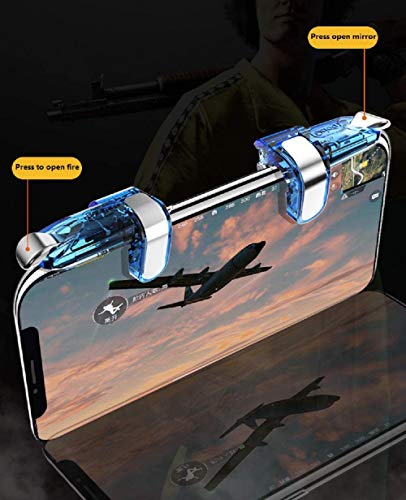 Ziyumr Pubg Mobile Game Controller, Shooting Assist Button, Mobile Trigger, Mobile Game Joystick L1R1 For 4-6.5 Inch Android And Other Smart Phone (Blue 1) #TOP4