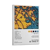 BATTTX Poster « The Strokes Is Thıs It » sur toile - Décoration pour chambre à coucher, bureau, chambre - 40 x 60 cm