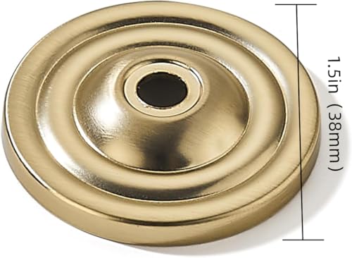 khtumeware 10 Pack Champagne Bronze Backplate for Cabinet Knobs Satin Brass Cabinet Hardware Knob Backplate/Back Plate.