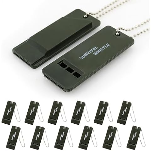 Z-LEAP Whistles with Lanyard Safety Whistle Survival Shrill Loud Blast for Camping Hiking Hunting Rescue Signaling Sports Outdoor Plastic, 12 Pack Cover