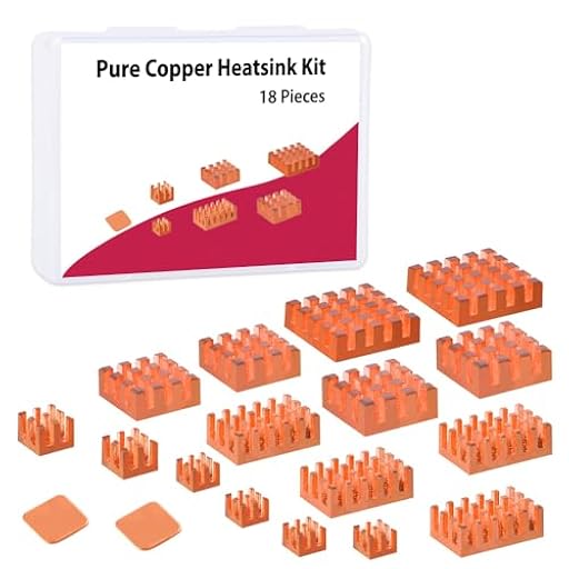 GeeekPi 18 disipadores de calor de cobre puro para Raspberry Pi 5/4B, enfriador de CPU con cinta adhesiva conductora térmica | Ya disponible en tu tienda friki favorita! En mundofriki.es!