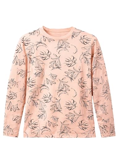 Image of RodZen Oversized | Loose Fit |Full Sleeves Cotton Loopnet Round Neck T-Shirt for Womens /Girls