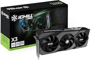 INNO3D NVIDIA GeForce RTX 5070 iCHILL X3 16GB GDDR7 Gaming Graphics Card (Triple Fan, 3 Slot, Reflex 2 RTX AI DLSS4)