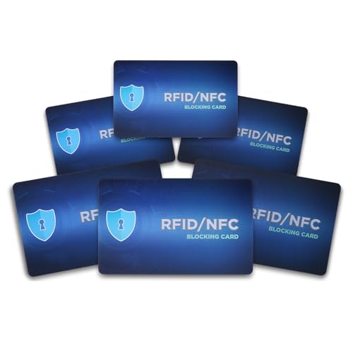 WisOffice 6 Pack RFID Blocking Card Entire Wallet Protection, Contactless NFC Bank Debit Credit Card...