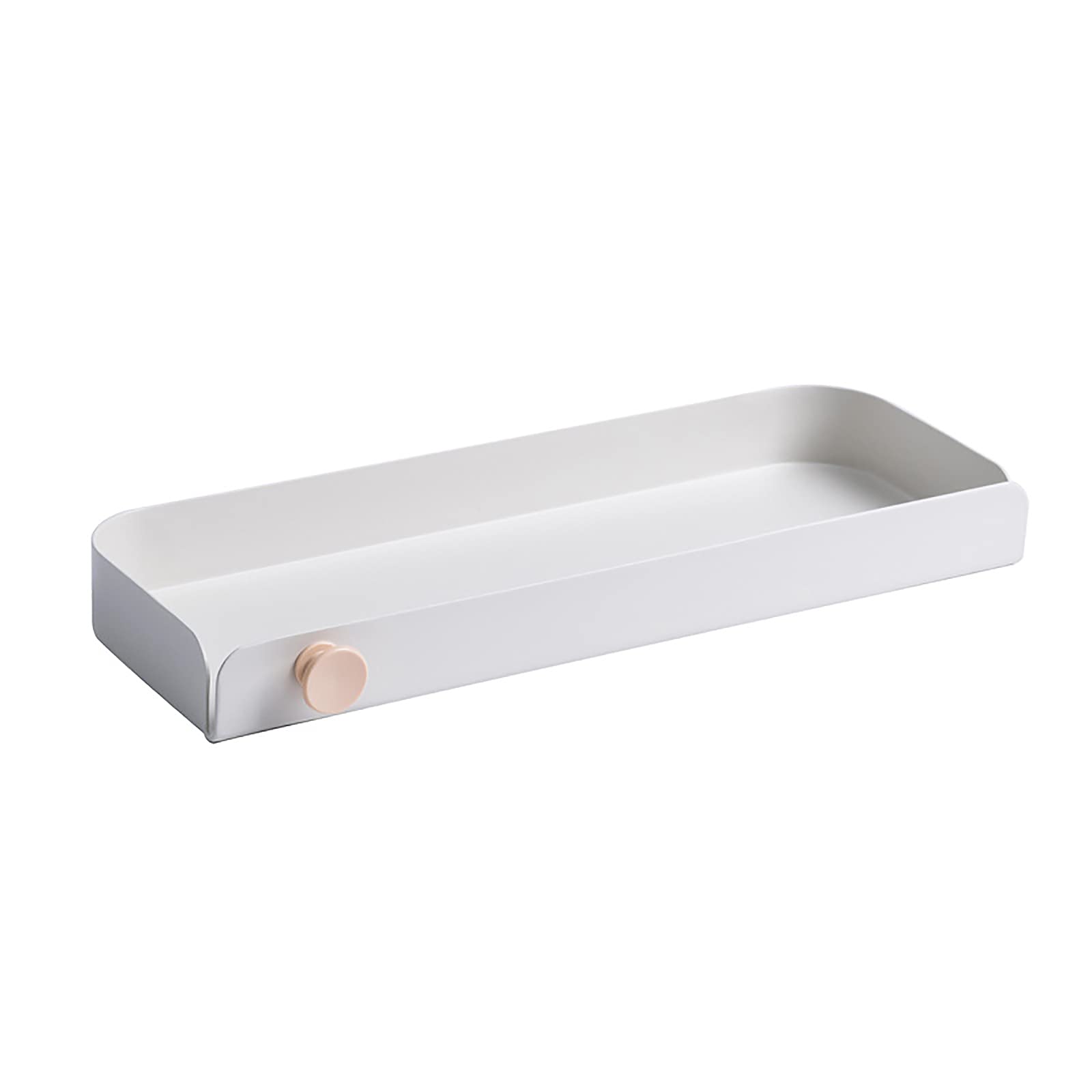 Étagère murale de salle de bain adhésive blanc plastique organisateur cuisine et WC compact