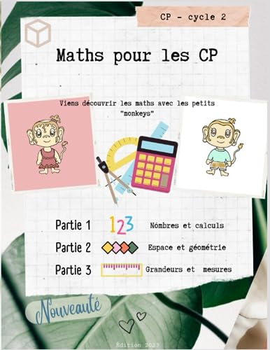 Maths pour les CP: Viens découvrir les maths avec les petits monkeys (French Edition)