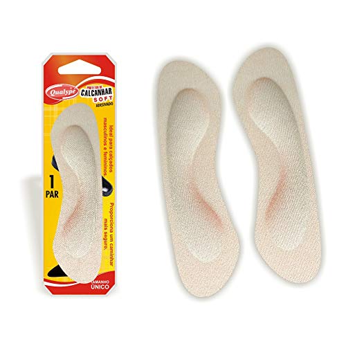 QUALYPÉ Protetor De Calcanhar Soft Adesivo Qualypé Bege Único