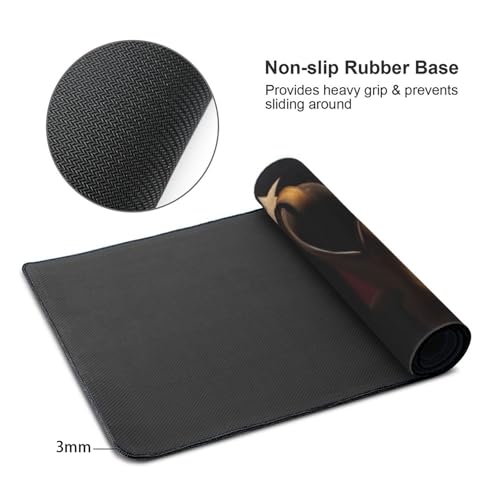 Tapis de souris XXL imperméable antidérapant avec bords cousus pour bureau