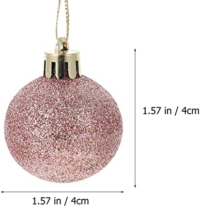 TOYANDONA 36Pcs Rose Gold Christmas Baubles 40mm Small Christmas Tree Decoration Ornaments Shatterproof Balls for Xmas Tree Hanging Balls Holiday Decors