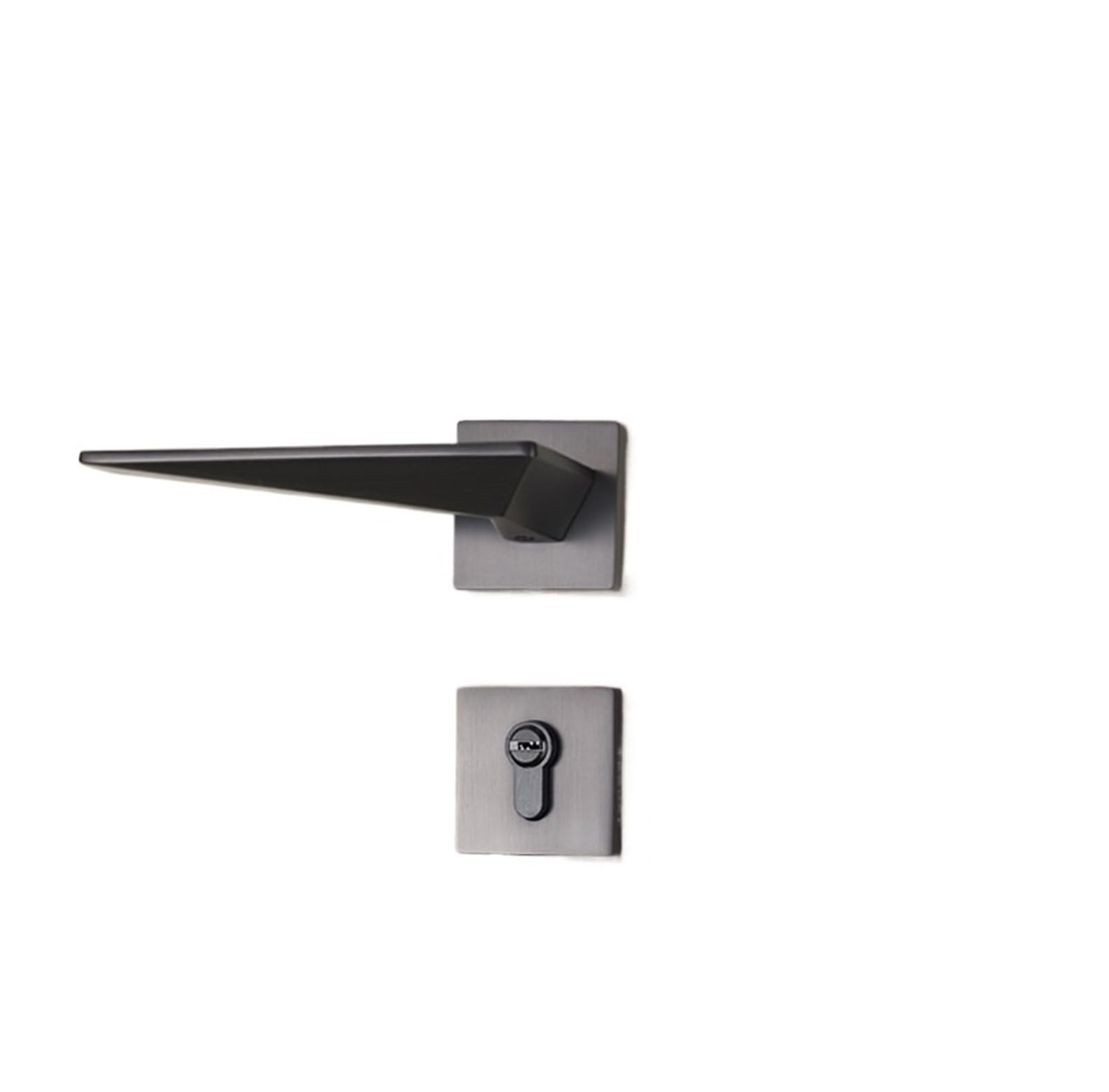 nxjaSDH Lock and Handle Sets, Indoor Silent Zinc Alloy Handle Lock Gold Bedroom Door Home Decoration American Style Wooden Split(D32 S961 Gray Brushed)