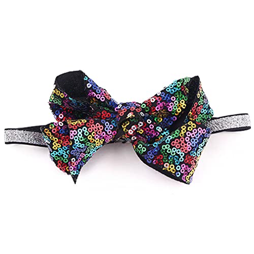 Oaisnit Baby Girl Mary Jane Flats Sparkly Soft Infant Princess Dress Crib Shoes With Headband (1-Colorful Leopard, 0-6 Months Infant) #TOP4