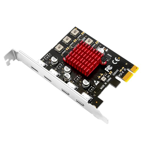 Tarjeta de expansión PCIe tipo C con 4 puertos USB 3.2 Gen1 para PC de escritorio
