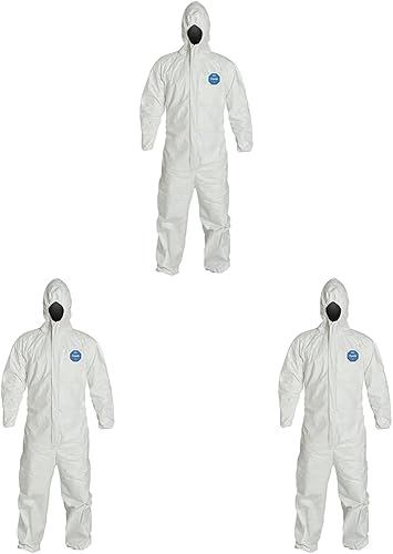 Traje de seguridad desechable Dupont con muñecas, tobillos y capucha elásticos