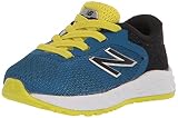 New Balance Kid's Fresh Foam Arishi V2 Bungee Running Shoe, Oxygen Blue/Black/Sulphur Yellow, 12 Wid