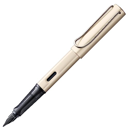 Image of Lamy Lx Palladium Fountain Pen - PVD Refined Nib & Ergonomic Handle - Anodised Aluminium Housing - Line Width F - Includes Ink Cartridge T 10 Blue & Metal Case - For Right-Handed Users