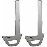 qualitykeylessplus Two Replacement Uncut Prox Smart Remote Emergency Car Key Blade Inserts for Volvo/Jaguar Free KEYTAG
