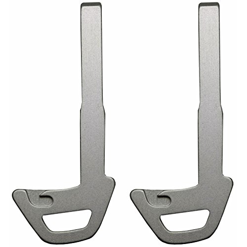 ualitykeylessplus Two Replacement Uncut Prox Smart Remote Emergency Car Key Blade Inserts for Volvo/Jaguar