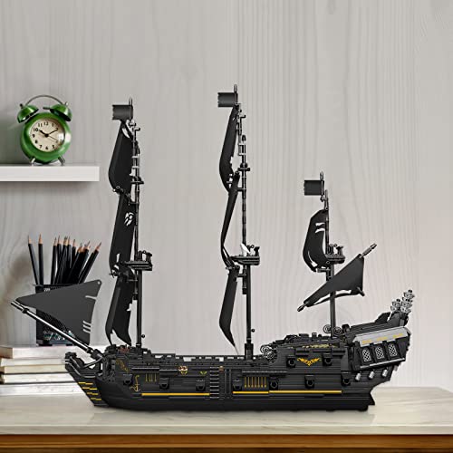 Mould King 13111 Pirates Ship Model Building Blocks Kits, Moc Black Pearl Sailboat Model Construction Set To Build, Gift For Kids Age 8+/Adult Collections Enthusiasts(2868 Pieces) #TOP6