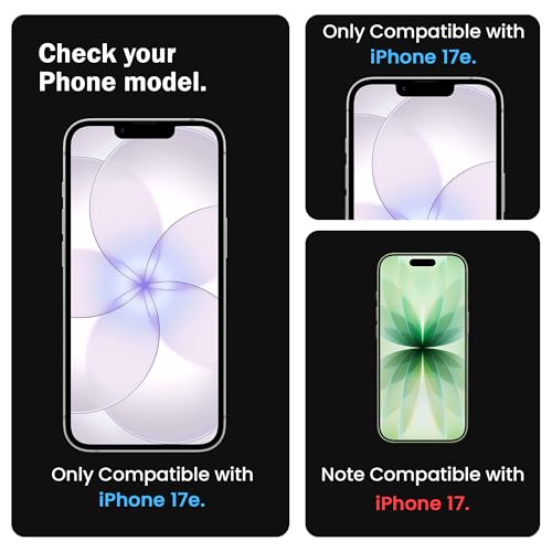 Image of FIRST MART Tempered Glass Screen Protector for iPhone 17 Pro /iPhone 16e / 14 - Full-Glue Screen Guard, 3D Edge to Edge, HD Clear, Bubble-Free, Case-Friendly, Black, Pack of 2