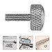 DEARMAMY 10pcs M2.5 X 8mm Metal Thumb Screws with Large Knurled Head, Round Clamping Locking Screws for Precision Calipers, Precision Threaded Knobs for Industrial Measurement