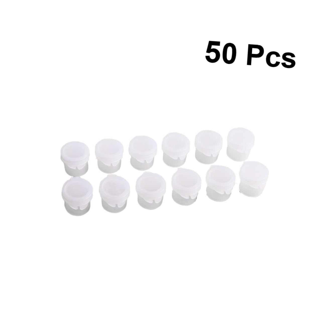 Boîte à Peinture à 6 Grilles 5ml, Plastique Blanc, 50 Pièces