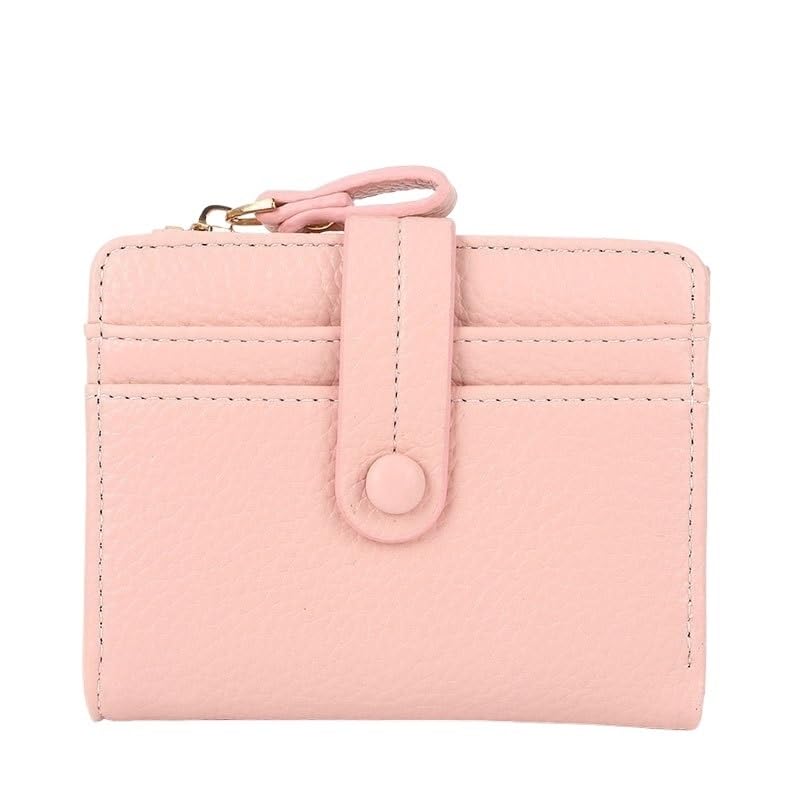 Women's Compact Textured Wallet with Coin Pocket - Multi-Card Organizer in Classic Colors(#1)