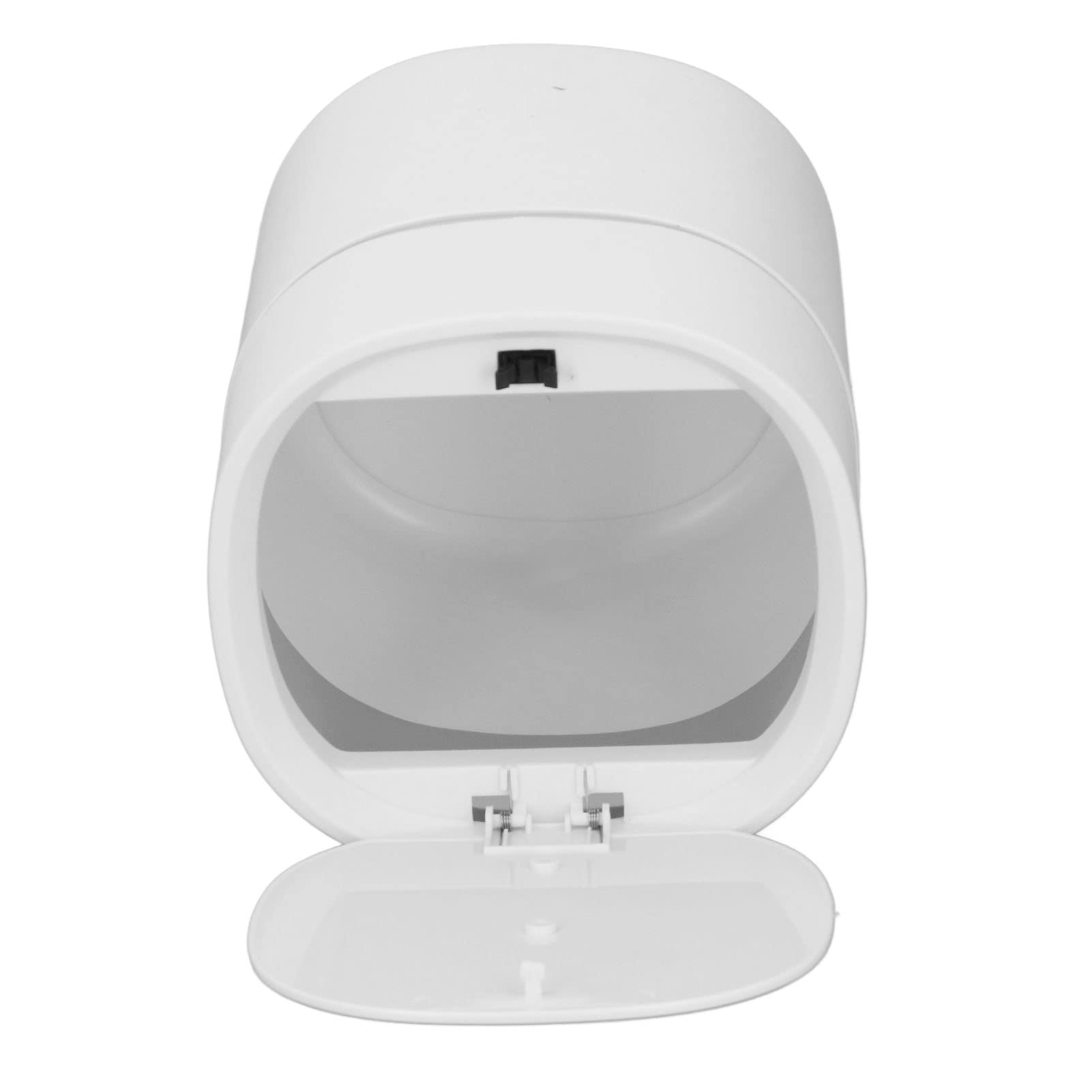 Tyenaza Mini Bote de Basura de Escritorio, Bote de Limpieza de Almacenamiento de desechos con Tapa para Mesa de Centro, tocador, encimera de Escritorio(Blanco)