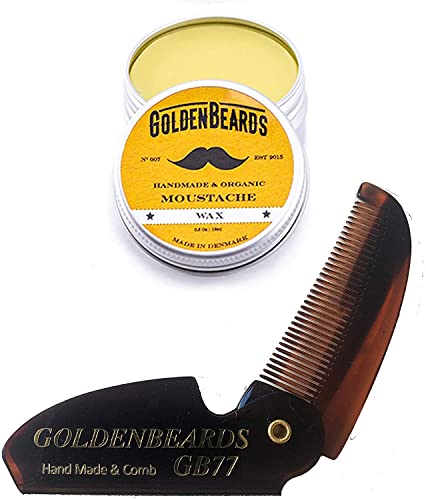 COFFRET MOUSTACHE CIRE (15ML) + PEIGNE GB77 -Édition limitée- En vous offrant un excellent coffret pour votre moustache! Un excellent coffret comprenant une cire ainsi qu’un peigne TOP.
