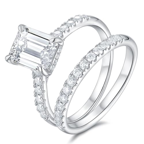 Image of Newshe Jewellery Moissanite Bridal Sets for Women Wedding Ring