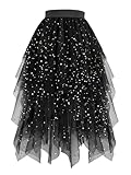 Material: 3 layers of soft tulle and 1 lining that makes fullness and beautiful flow Versatile Design: This tulle skirt is light and breathable. From casual to formal, this tutu skirt is a true wardrobe staple. The cute skirt is suitable for all seas...