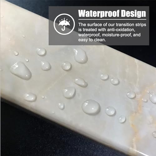 Barre de seuil bande de transition imperméable effet marbre protection angle multi-usages