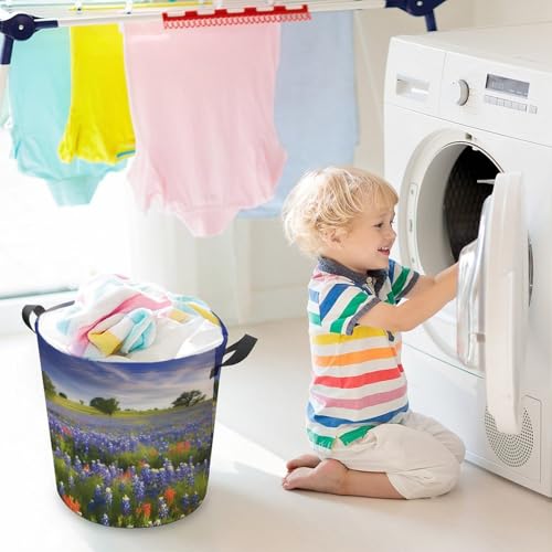 Panier à linge pliable transportable imperméable motif Texas déco