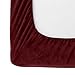 Elegant Comfort Luxuriously Soft 4-Piece Velvet Plush Flannel Sheet Set - Premium Quality - Cozy Warm, Anti-Static, Non Pilling Fuzzy Velvet Flannel Fleece Deep Pocket Sheet Set - Twin XL, Burgundy