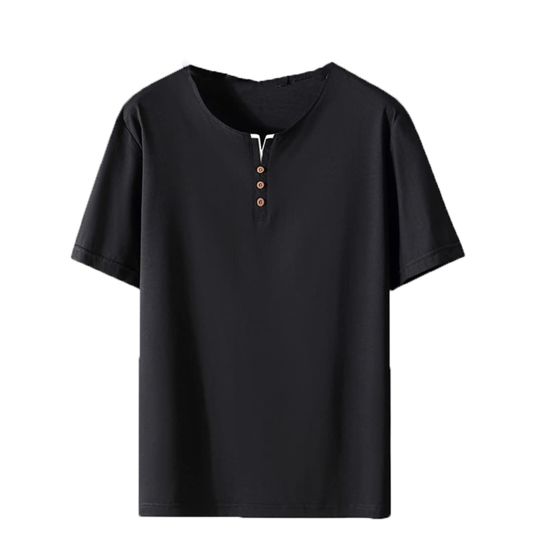 Lmtossey Maglietta a maniche corte estiva Plus Size Top T-shirt casual da uomo