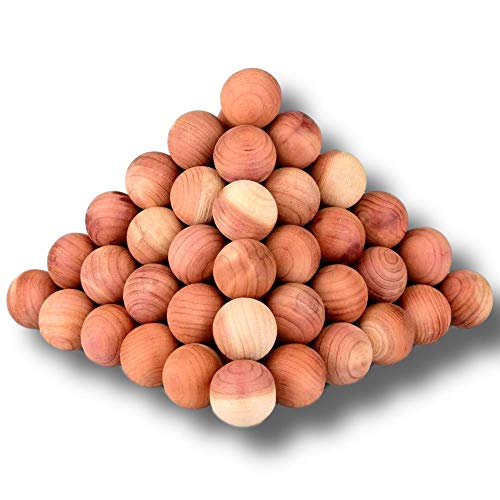 Cedar Balls Clothes Moth Repellant - Premium Quality USA Wood for Closet/Drawers