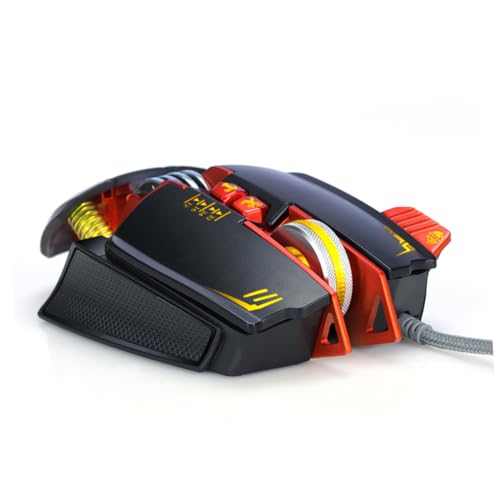 Ratón mecánico Holibanna luminoso con conexión USB elegante para ordenador