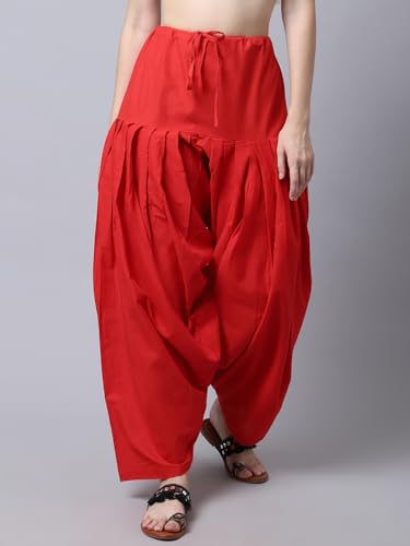 Image of Pistaa's Women's Regular Fit High Rise Combo of 3 Solid Pure Cotton Patiala Salwar