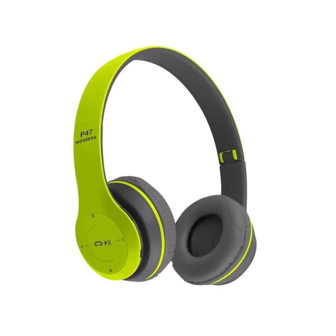 P -57 Wireless Bluetooth Over-Ear Headphones with Mic, Foldable, Rechargeable Stereo Headset for All Smartphone, Laptop-picture-20