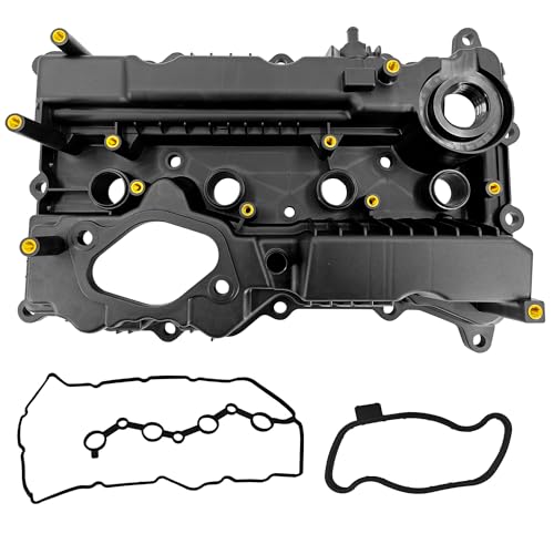 Image of 224002GGB0 Engine Valve Cover with Gasket Compatible with Kia Optima 16-20 Sorento 16-20 Sportage 17-22 Stinger 15-20 Hyundai Sonata Santa Fe 2015-2020 Replaces# 22400-2GGB0