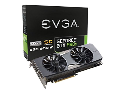 EVGA GeForce GTX 980 Ti 6GB SC GAMING ACX 2.0+, Whisper Silent Cooling Graphics Card 06G-P4-4993-KR