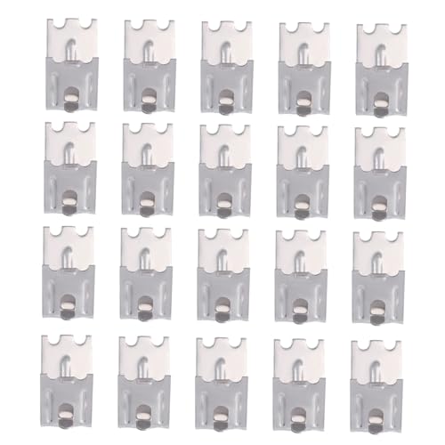 Anneome 20 Piezas Ganchos Inoxidable para Estantes de Congelador Clips de Soporte Resistentes y Fáciles de Instalar Compatibles con Frigorífico y Congelador Diseño Compacto y Duradero