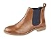Price comparison product image Cipriata Ladies Womens Leather Slip On Twin Gusset Smart Chelsea Ankle Boots Shoes, Cognac, 9 UK