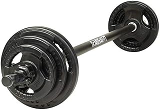 Mirafit Black 20kg Studio Pump Set - For Aerobic Weights Exercise