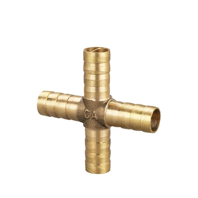Conector cruz de cobre de 10mm en pack de 10 piezas para mangueras neumáticas y de agua