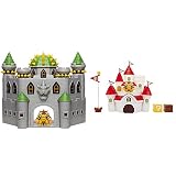 Recrea, juega y vive la emoción de los videojuegos de Super Mario Bros con el Castillo Bowser. Puerta trampa, ascensor y la torre con bolas de fuego giratoria incluyen mecansimos